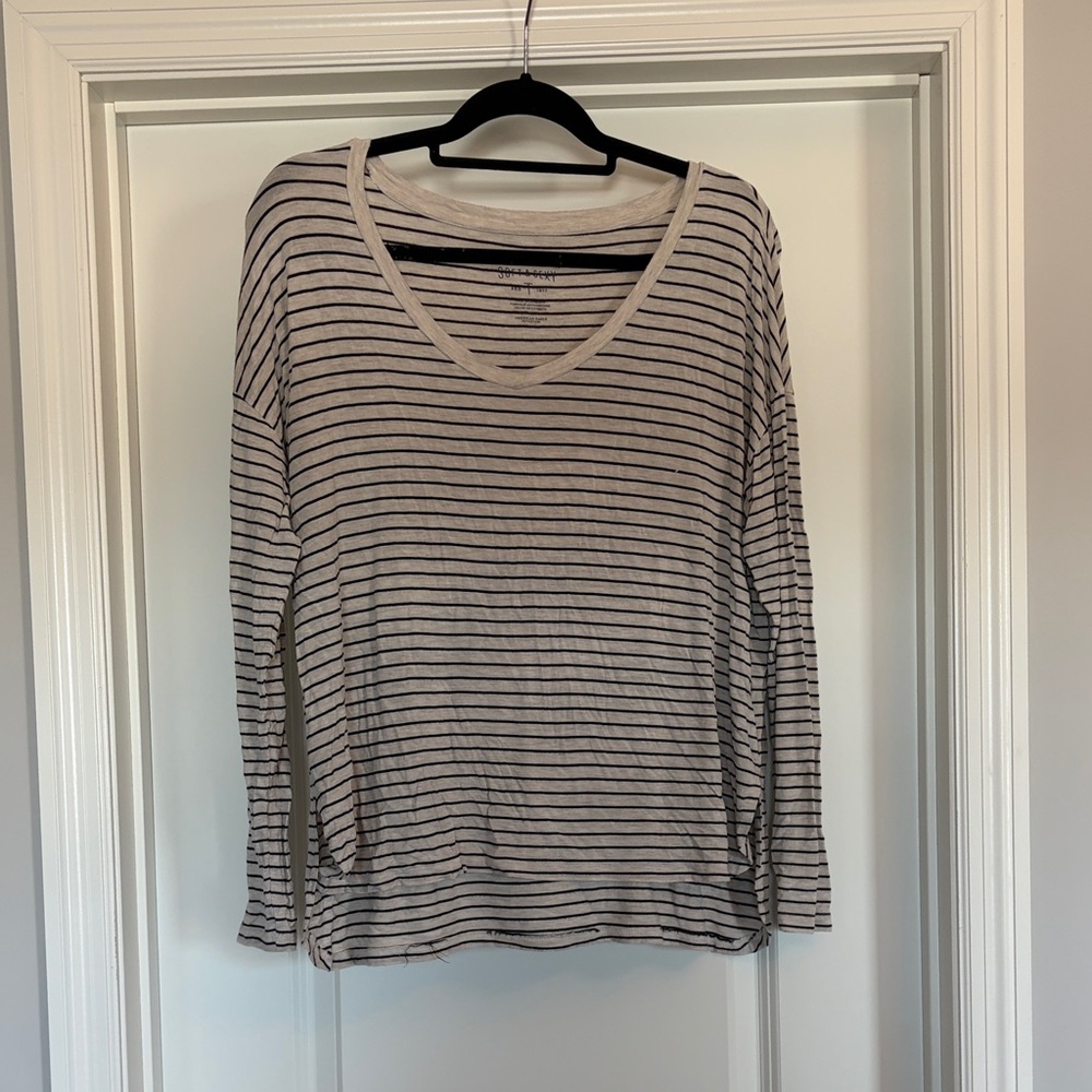 American Eagle Soft & Sexy Striped Long Sleeve Lightweight Tee
